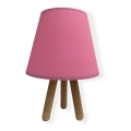 Stona lampa WOOD 1xE27/60W/230V ružičasta