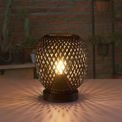Stona lampa ZANZIBAR 1xE27/20W/230V, prečnik 18 cm, bambus