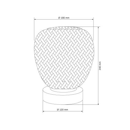 Stona lampa ZANZIBAR 1xE27/20W/230V, prečnik 18 cm, bambus