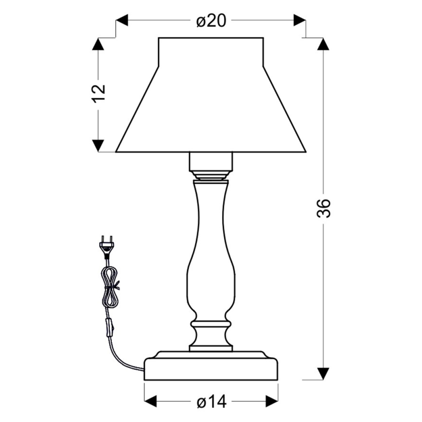 Stona lampa ZEFIR 1xE27/40W/230V