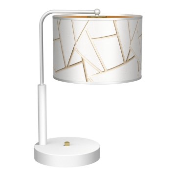 Stona lampa ZIGGY 1xE27/60W/230V bela/zlatna