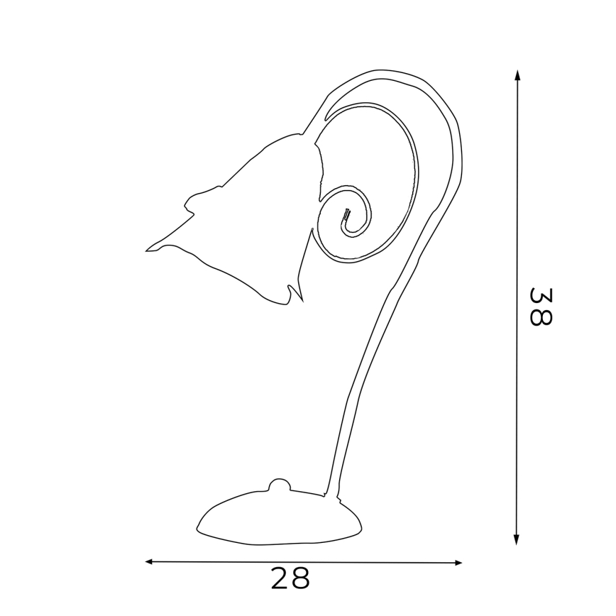 Stona svetiljka KOKARDA 1xE14/60W/230V