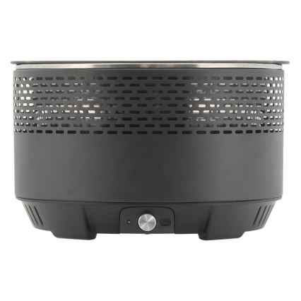 Stoni roštilj na drveni ugalj 4xAA/USB crni