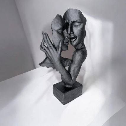 Stoni ukras 29x9x17 cm smola/crna