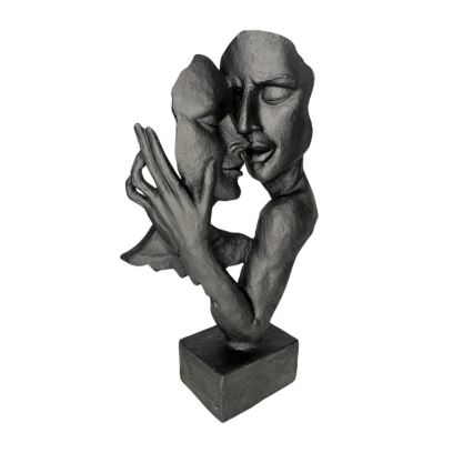 Stoni ukras 29x9x17 cm smola/crna