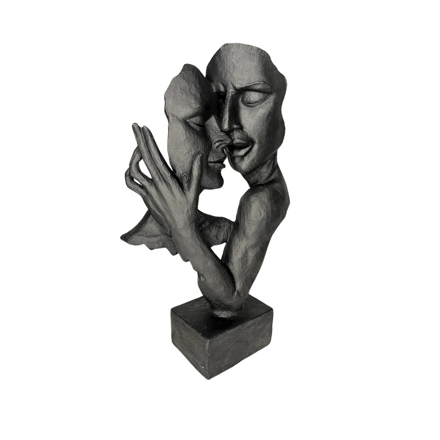 Stoni ukras 29x9x17 cm smola/crna