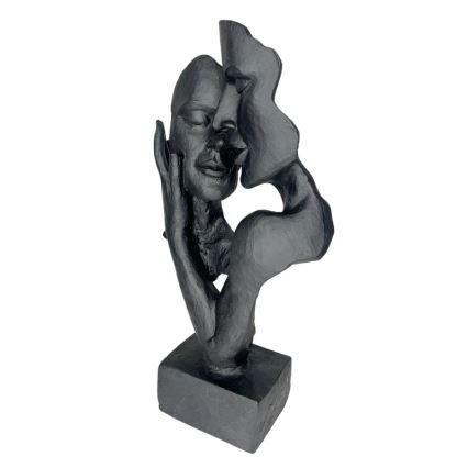 Stoni ukras 29x9x17 cm smola/crna
