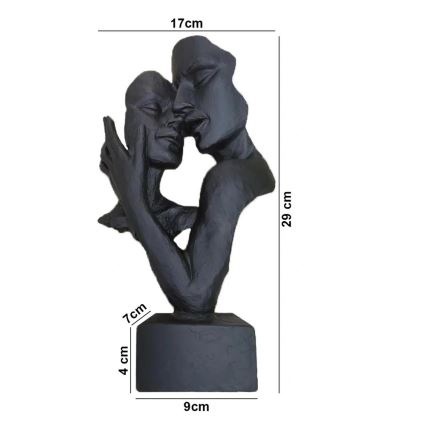 Stoni ukras 29x9x17 cm smola/crna