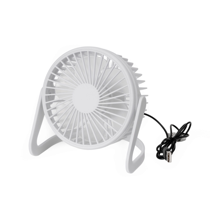 Stoni USB ventilator, prečnik 15 cm, beo