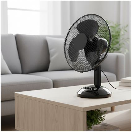 Stoni ventilator VIENTO 40W/230V u crnoj boji