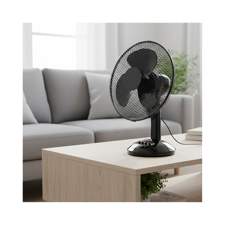 Stoni ventilator VIENTO 40W/230V u crnoj boji