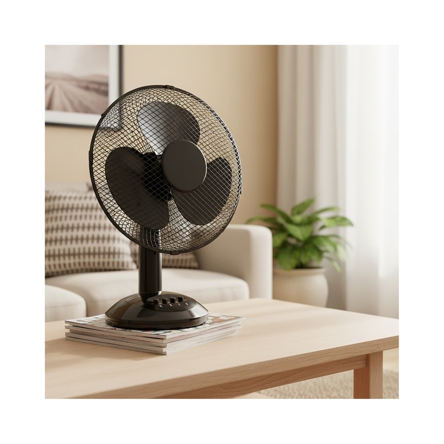 Stoni ventilator VIENTO 40W/230V u crnoj boji