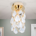 Stropna lampa RITA 1xG9/40W/230V prečnika 9 cm zlatna