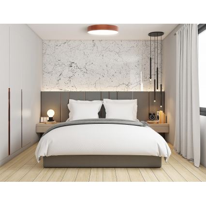 Stropna svetiljka CLEO sa senzorom pokreta i sumraka, 5xE27/24W/230V, Ø 60 cm, bakrena