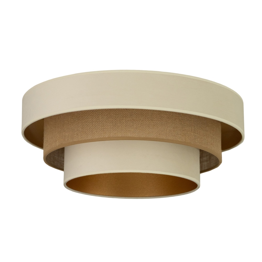 Stropna lampa WENTA 1xE27/60W/230V, prečnik 50 cm, bež/juta