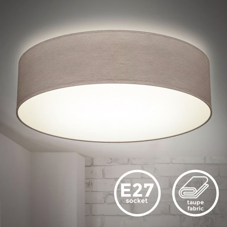 Stropna svetiljka 2xE27/40W/230V prečnika 38 cm, bež