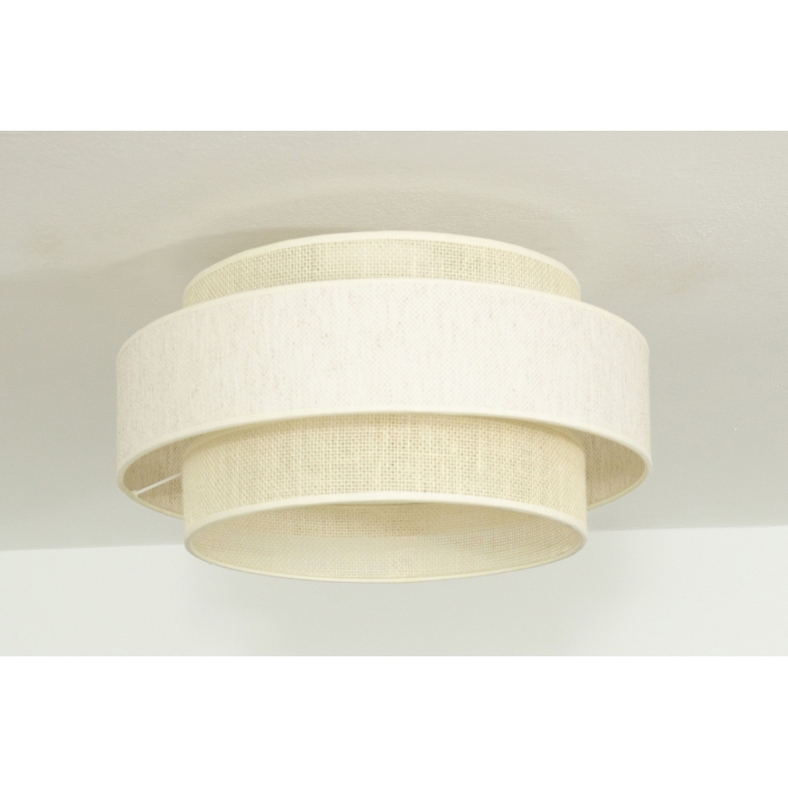 Stropna svetiljka BOHO 1xE27/60W/230V prečnika 40 cm krem/juta