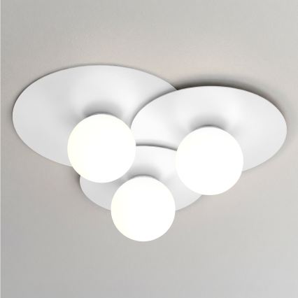 Stropna svetiljka FLAT 3xE27/15W/230V 55x60 cm bela