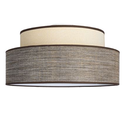 Stropna svetiljka GRACE 1xE27/60W/230V prečnika 40 cm krem/smeđa