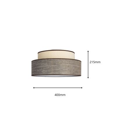 Stropna svetiljka GRACE 1xE27/60W/230V prečnika 40 cm krem/smeđa