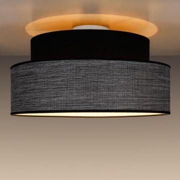 Stropna svetiljka GRACE 1xE27/60W/230V Ø 40 cm crna/siva