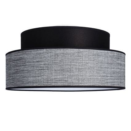 Stropna svetiljka GRACE 1xE27/60W/230V Ø 40 cm crna/siva
