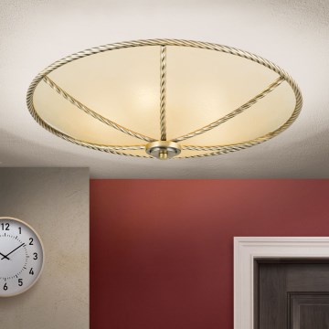 Stropna svetiljka MAURO 5xE27/60W/230V, prečnik 56 cm, bronza