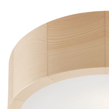 Stropna svetiljka NATURAL 1xE27/60W/230V, prečnik 27 cm, od borovine