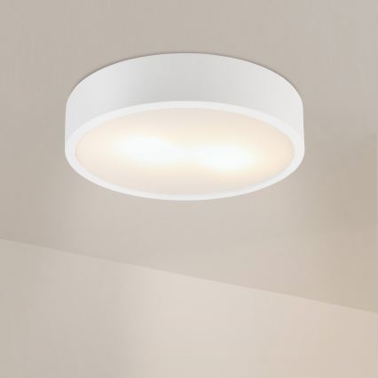 Stropna svetiljka NATURAL 3xE27/15W/230V prečnik 37,5 cm borovina/bela