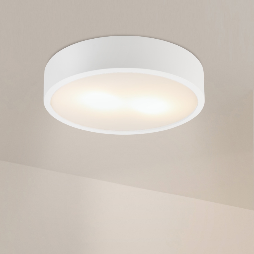 Stropna svetiljka NATURAL 3xE27/15W/230V prečnik 37,5 cm borovina/bela