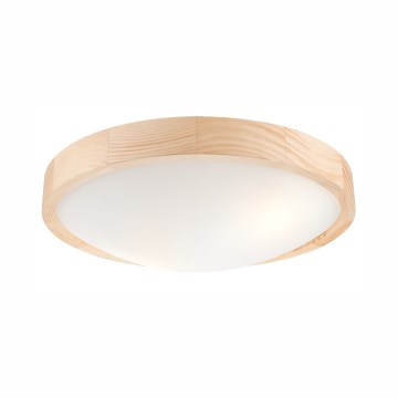 Stropna svetiljka NATURAL SLIM 2xE27/60W/230V, prečnika 37 cm, u dekoru borovine