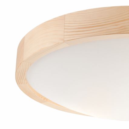 Stropna svetiljka NATURAL SLIM 2xE27/60W/230V, prečnika 37 cm, u dekoru borovine