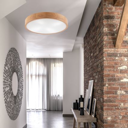 Stropna svetiljka OAK 4xE27/60W/230V preč. 57,5 cm hrast