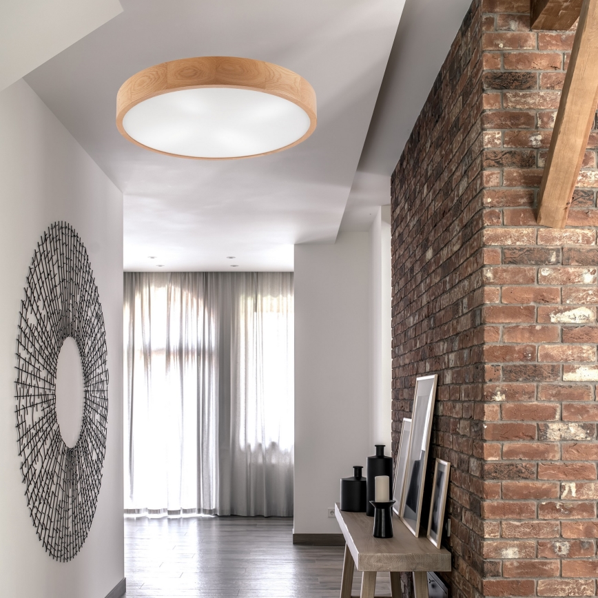 Stropna svetiljka OAK 4xE27/60W/230V preč. 57,5 cm hrast