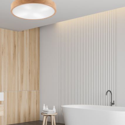 Stropna svetiljka OAK 4xE27/60W/230V preč. 57,5 cm hrast