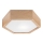 Stropna svetiljka OAK HEX 1xE27/60W/230V prečnik 32 cm hrast