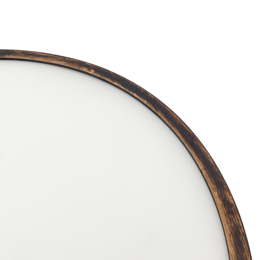 Stropna svetiljka OAK SMOKY 3xE27/15W/230V, prečnik 47,5 cm, hrast/tamno braon