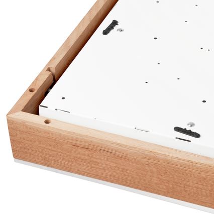 Stropna svetiljka OAK SQUARE 4xE27/15W/230V 48x48 cm hrast/bela