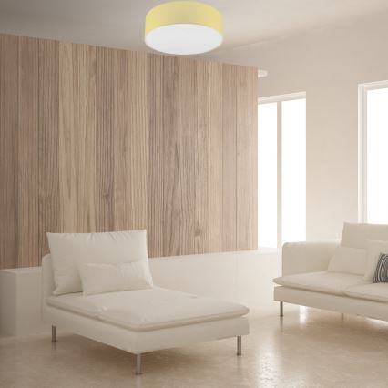 Stropna svetiljka SIRJA PASTEL DOUBLE 4xE27/15W/230V Ø 45 cm žuta