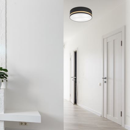 Stropna svetiljka SIRJA STRIPE 4xE27/15W/230V prečnik 45 cm crna