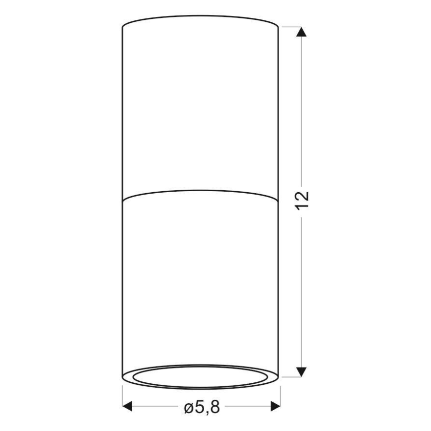 Stropna svetiljka TUBA 1xGU10/50W/230V crna