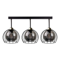 Stropni luster SOLO BLACK 3xE27/60W/230V crna/zlatna