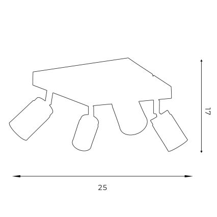 Stropni spot RENO 4xGU10/8W/230V beli/sjajni hrom