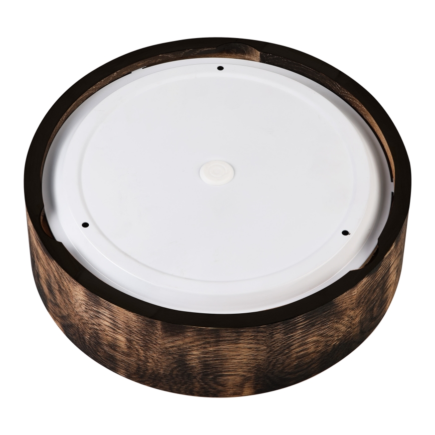 Stropno kupatilsko svetlo OAK SMOKY 2xE27/15W/230V IP54 prečnik 27,5 cm hrast/braon