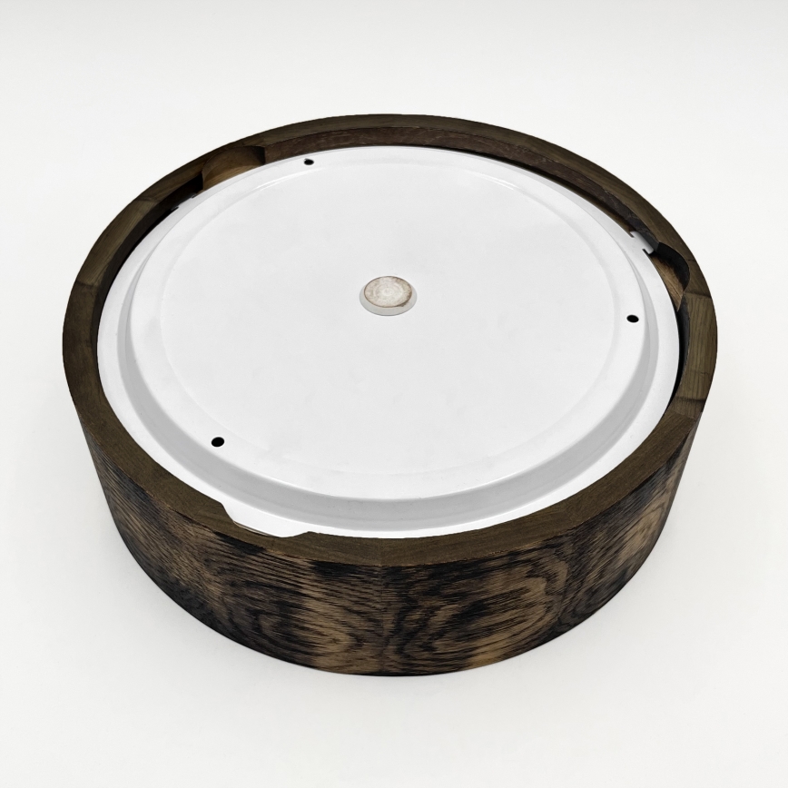 Stropno kupatilsko svetlo OAK SMOKY 2xE27/15W/230V IP54 prečnik 27,5 cm hrast/braon