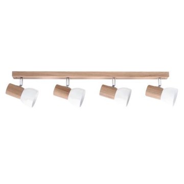 Stropno spot svetlo SVENDA 4xE27/60W/230V hrast/bela