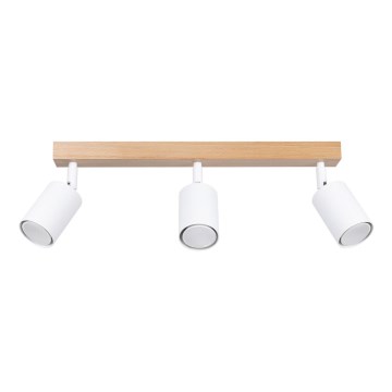 Stropno spot svetlo VERDO 3xGU10/10W/230V, bela/buk