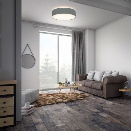 Stropno svetlo 2xE27/40W/230V prečnik 38 cm sivo