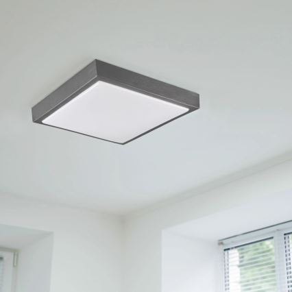 Stropno svetlo KAZIMIERZ 2xE27/20W/230V 29,5x29,5 cm crno