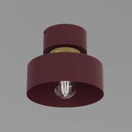 Stropno svetlo MARTI 1xE27/15W/230V prečnik 20,5 cm bordo/zlatna